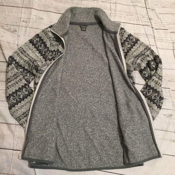 Eddie Bauer Cardigan Fair Isle Pattern - Picture 3 of 5